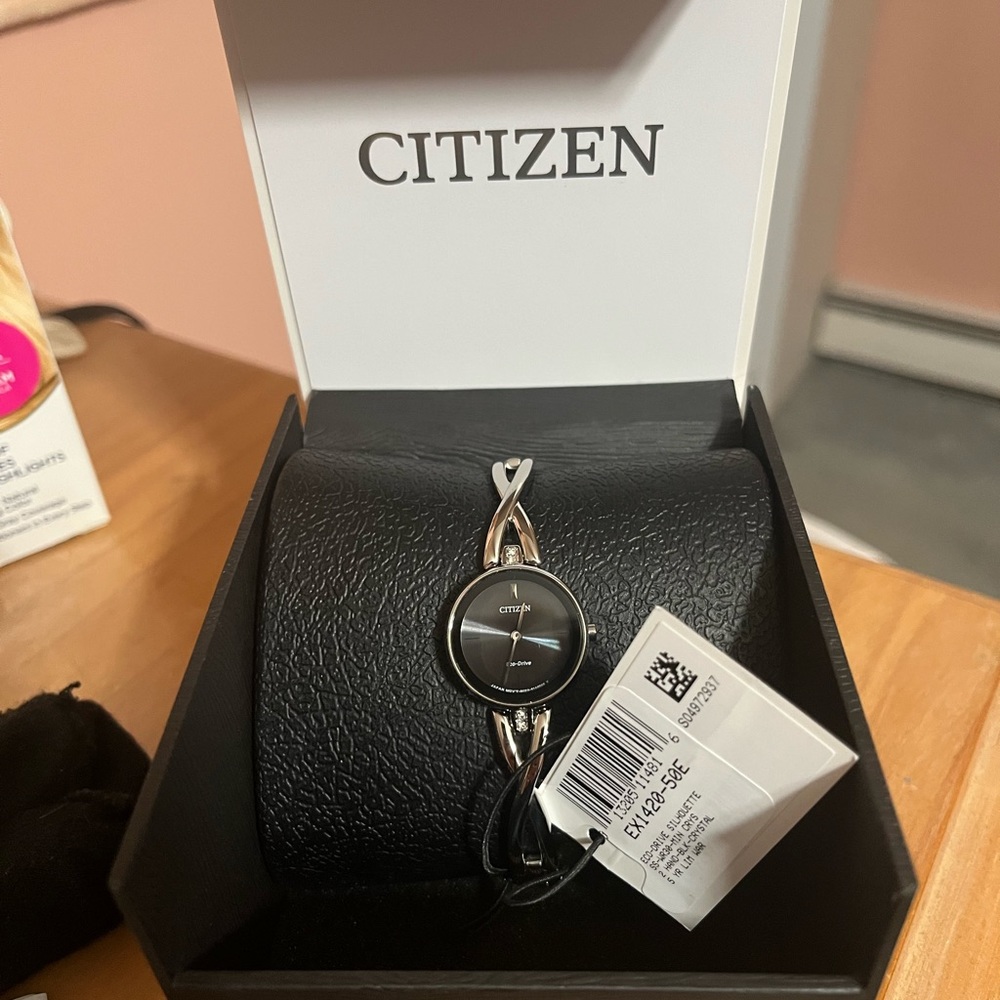 Citizen black and silver watch